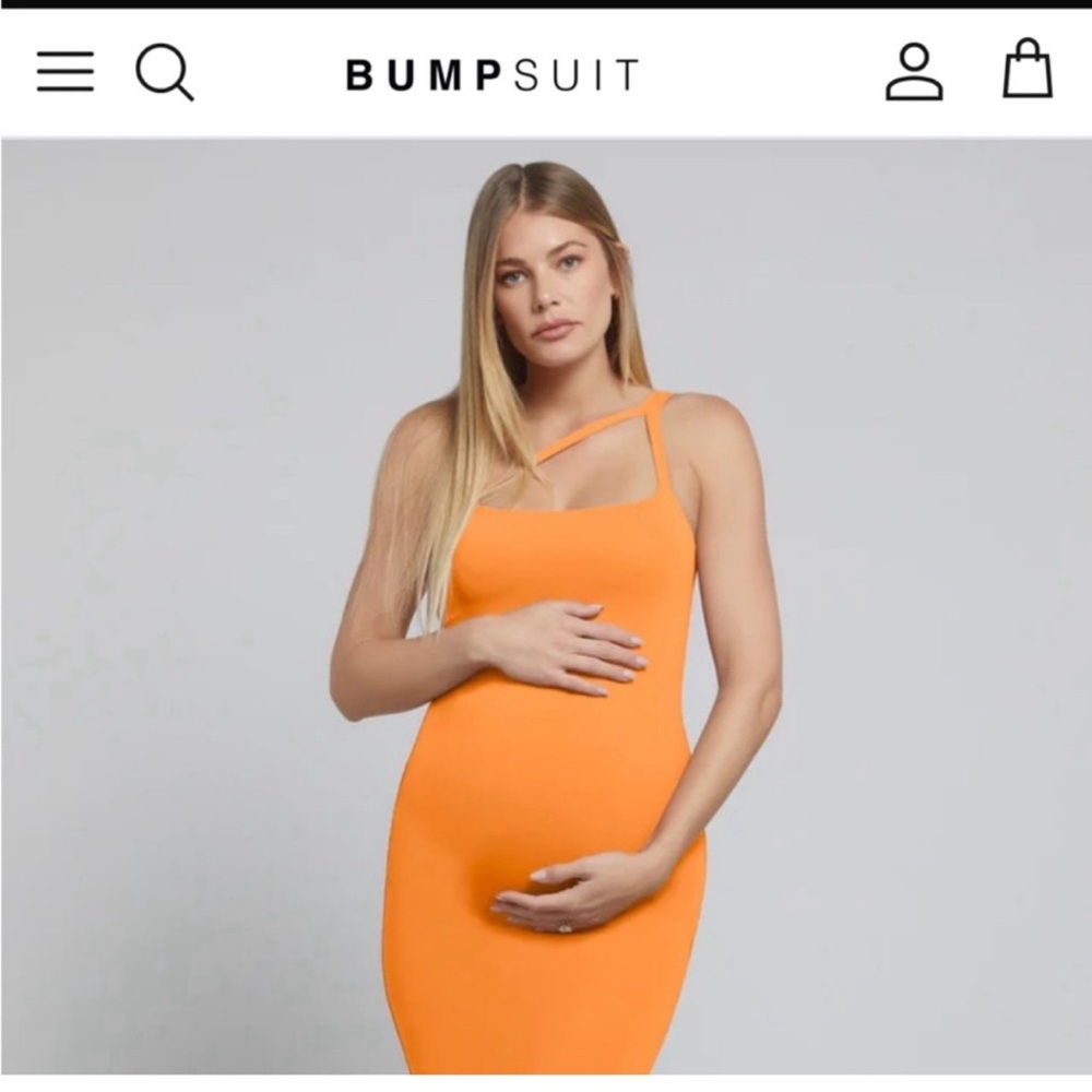 Bumpsuit Chloe Maternity Dress - Orange